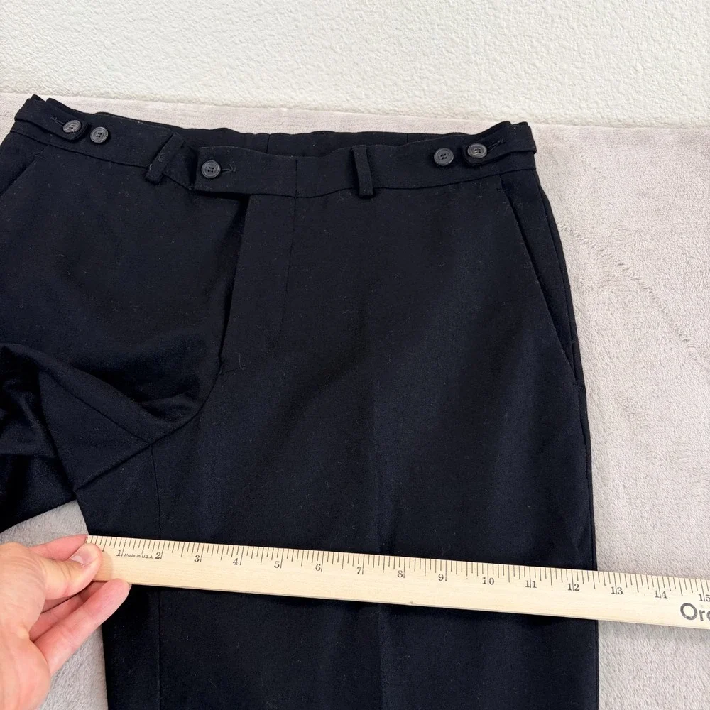 Vintage Gucci Cashmere Wool Cinch Waist Trousers Pants IT 52 US34x34 Black Italy